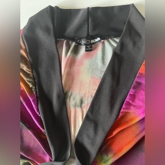 ✨sold✨Fashion Nova 3 Piece Legging Set size L purple/combo High Rise Legging - Picture 6 of 8